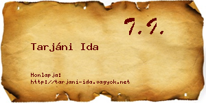 Tarjáni Ida névjegykártya